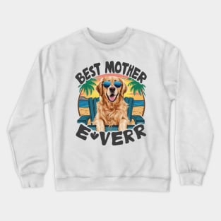 Golden retriever dog mom mothers day quotes funny Crewneck Sweatshirt